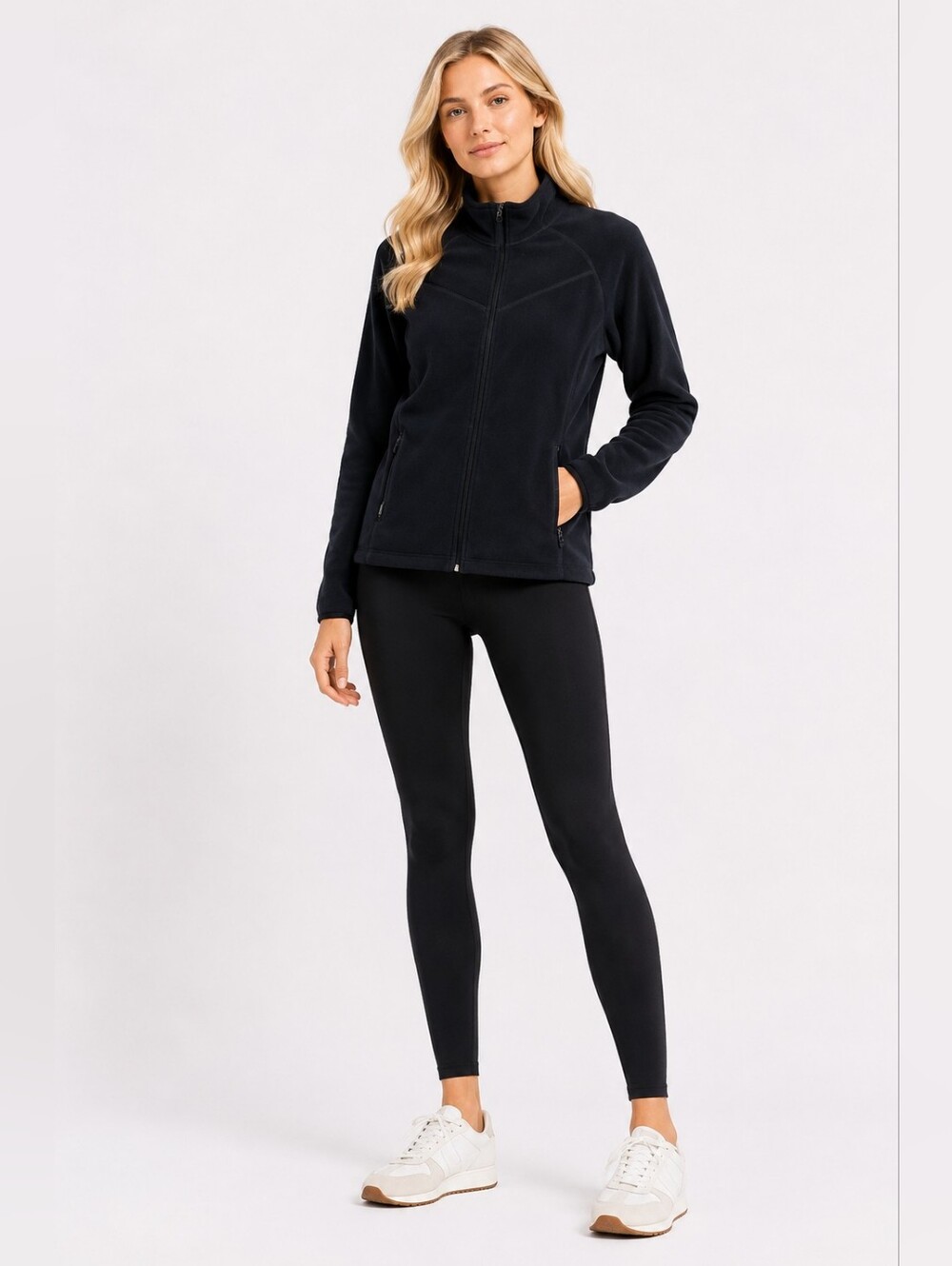 Liz Claiborne Size S Black Full‑Zip Fleece Jacket